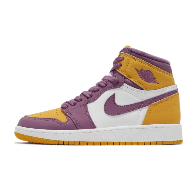 NIKE 耐吉】童鞋Air Jordan 1 Retro High OG 大童紫黃女鞋AJ1(575441