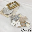【HanVo】歐式復古花紋船型襪 甜美可愛百搭短襪(超值4件組 6068)