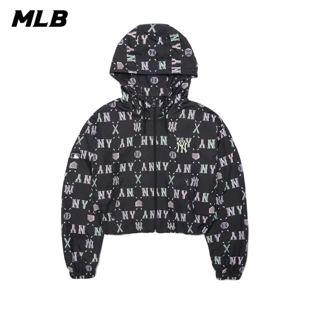 【MLB】女版防風外套 MONOGRAM系列 紐約洋基隊(3FWJM0121-50BKS)