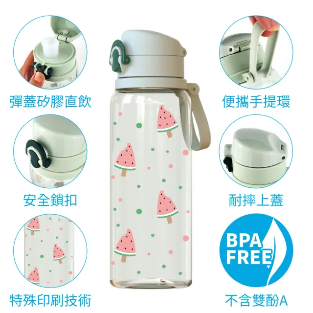 【Home Tune 家音】美國Tritan材質兒童彈蓋直飲水壺930ml(彈蓋直飲式)
