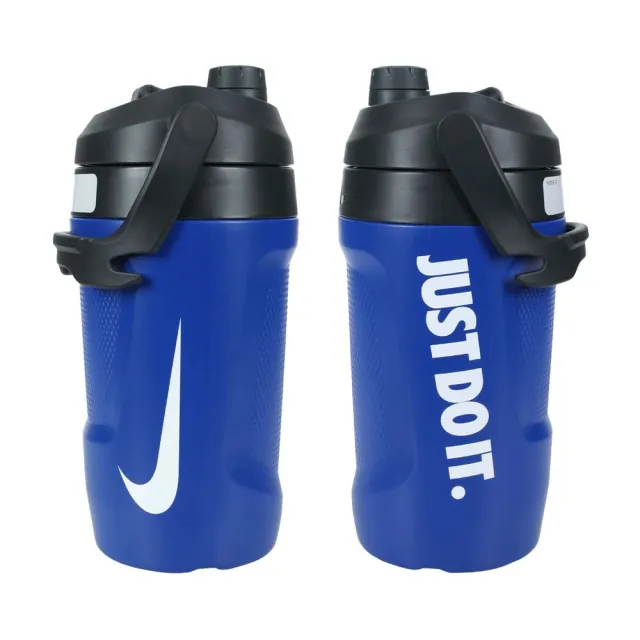 【NIKE 耐吉】FUEL JUG大口徑霸水壺64OZ-健身 運動水壺 1890ML 藍白(N100311147664)