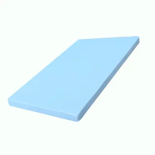 【sonmil】單人3.5尺 100%精梳純棉水藍色素面床包(厚度5-10cm適用)