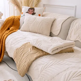 【BonBon naturel】牛奶絨保暖浮雕防滑沙發墊_單人坐墊/二入組(多款花色可挑選)