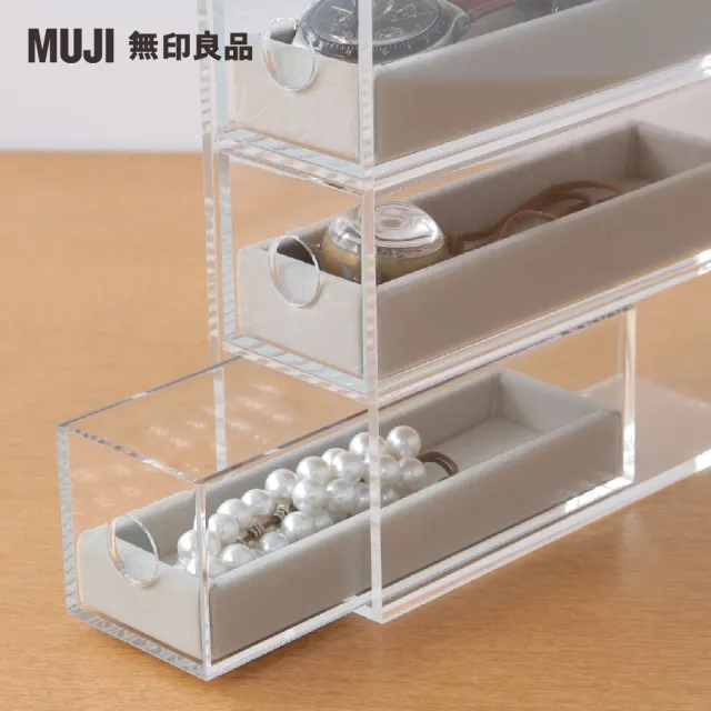 【MUJI 無印良品】灰絨內盒/小物用.可對應壓克力眼鏡小物收納架