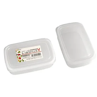 【寶盒百貨】日本製 450ml*2方型保鮮盒 便當盒 便當廚房收納(冰箱冷藏 微波爐 餐廚 保鮮 食物食材K255)