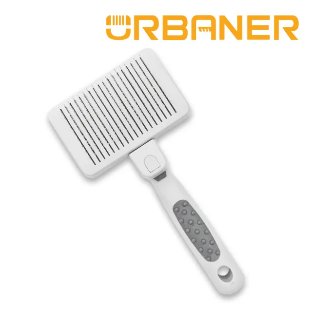 【URBANER 奧本】貓用伸縮除廢毛針梳+靜電清毛圓筒刷CT-31+CT-50(針梳/寵物梳子/清毛刷)