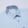 【ROBERTA 諾貝達】男裝 台灣製 穿著舒適休閒短袖襯衫(藍)