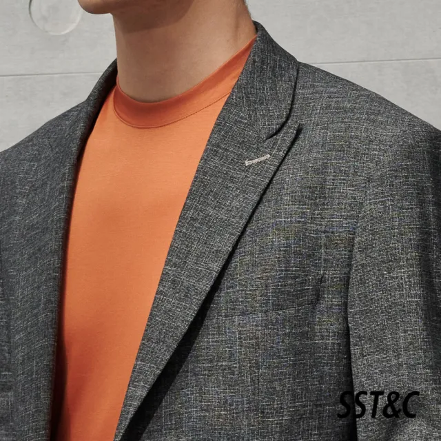 【SST&C 最後65折】灰色紋理修身西裝外套0112203006