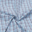 【ROBERTA 諾貝達】男裝 日本素材 優質純棉短袖襯衫(藍格紋)