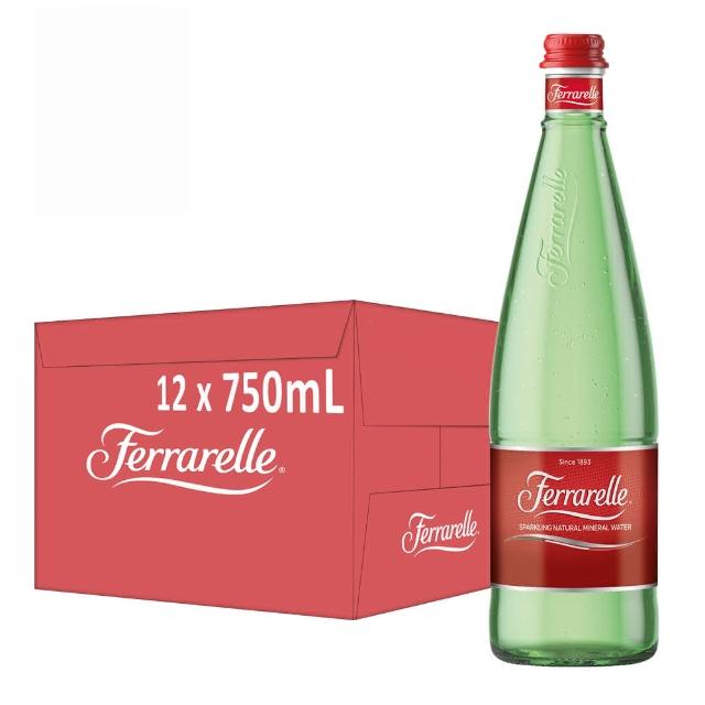 【VIP-Ferrarelle法拉蕊】氣泡天然礦泉水玻璃瓶裝750mlx12入 箱