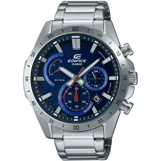 【CASIO 卡西歐】EDIFICE 粗曠動感三眼計時手錶手錶 女王節(EFR-573D-2A)