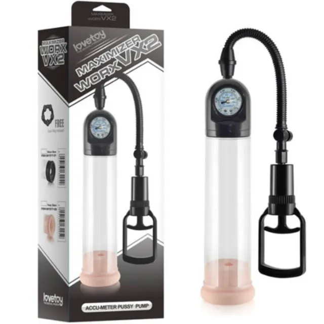 【Lovetoy】W-VX2壓力錶陰莖助勃器-陰部(真空吸引 自慰器 飛機杯)