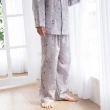 【Wacoal 華歌爾】睡衣-男士系列 M-LL國民領長袖褲裝 居家休閒-純棉印花-LWZ74321PU(琉璃紫)