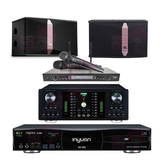 【音圓】S-2001 N2-350+FNSD A-300N+SR-889PRO+JBL Ki510(點歌機4TB+擴大機+無線麥克風+喇叭)
