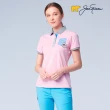 【Jack Nicklaus 金熊】GOLF女款領邊配色休閒高爾夫球衫/POLO衫(粉色)