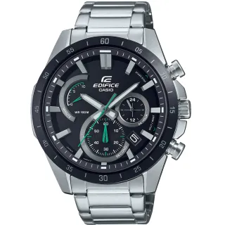 【CASIO 卡西歐】EDIFICE 粗曠動感三眼計時手錶手錶 新年禮物(EFR-573DB-1A)
