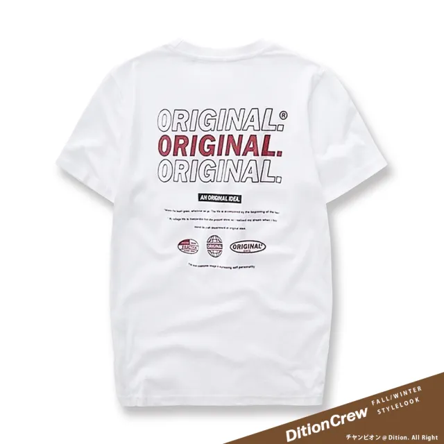 【Dition】爆款original聯名圖騰短T 落肩oversize短袖上衣(戶外ootd 情侶穿搭)
