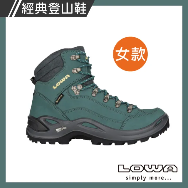 LOWA】女中筒多功能健行鞋汽油藍/萊姆綠RENEGADE GTX MID Ws(LW320945
