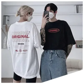 【Dition】寬版original聯名圖騰短T 落肩oversize短袖上衣(戶外ootd 情侶穿搭)