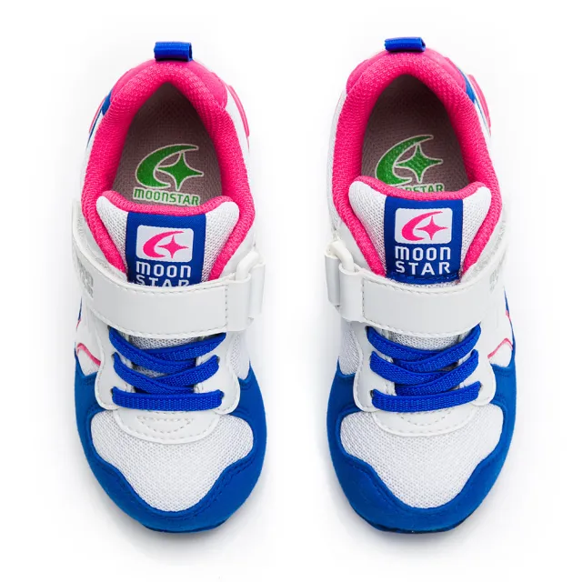 【MOONSTAR 月星】童鞋月字HI系列運動鞋(白藍)