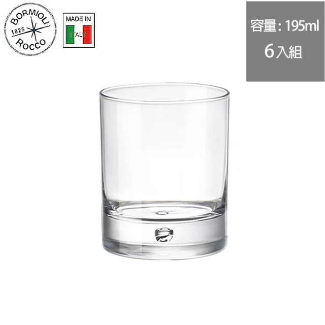 Bormioli Rocco 義大利製洛克杯 玻璃杯 375ml Bar系列 6入組(洛克杯 威士忌杯)