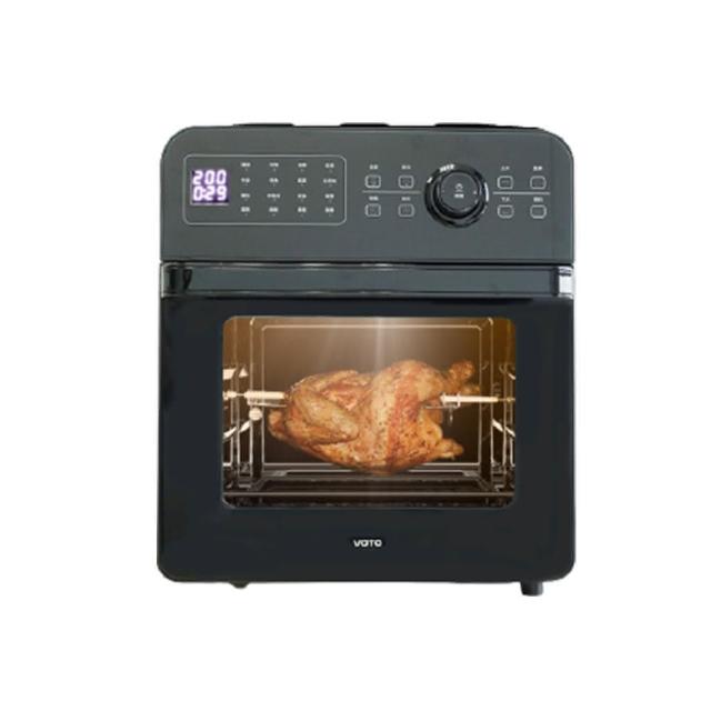 【VOTO】韓國第一 氣炸烤箱 14公升鋼琴黑5件組(CAJ14T-B)