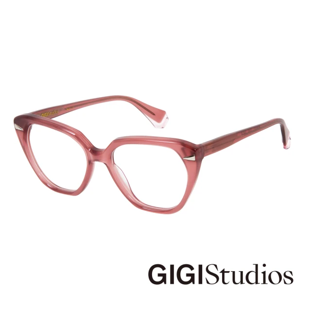 【GIGI Studios】西班牙大貓眼光學眼鏡(紅紫色 - GALIA-6661/6)