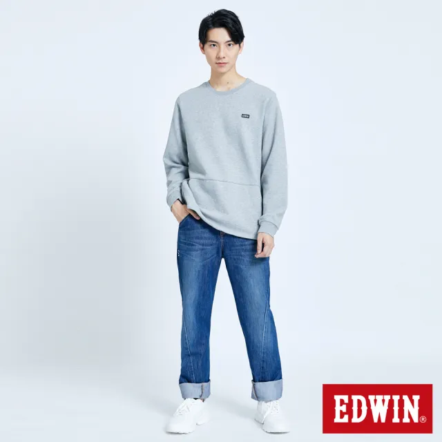 【EDWIN】男裝 大尺碼-E-FUNCTION復刻窄直筒牛仔褲(中古藍)