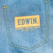 【EDWIN】男裝 PLUS+ 不對稱赤耳窄管褲(漂淺藍)
