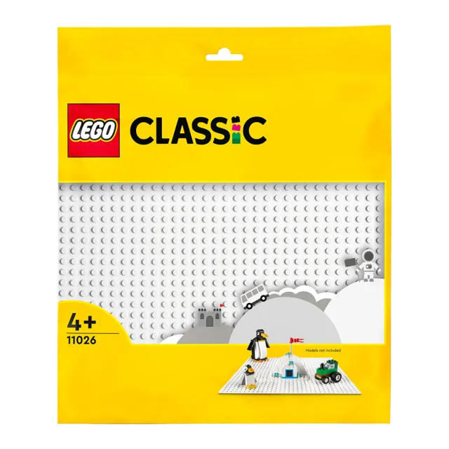 【LEGO 樂高】經典套裝 11026 白色底板(底板 底座 不含積木)