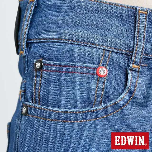 【EDWIN】男裝 JERSEYS迦績EJ7透氣錐形AB牛仔褲(石洗藍)