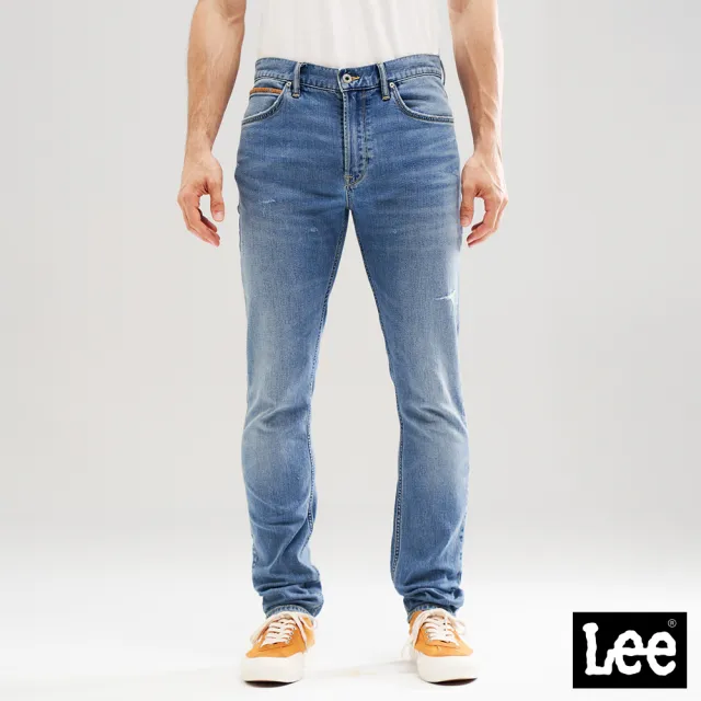 【Lee】出清品-男裝 牛仔褲 / 涼感 705 中腰標準小直筒 淺藍洗水 / 101+  系列(LL220079449)