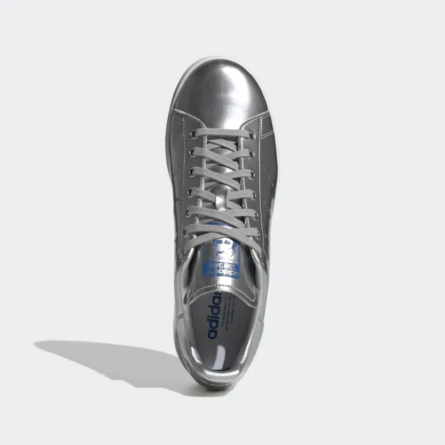 【adidas 愛迪達】Adidas Stan Smith 男女鞋 運動 休閒 復古 經典 潮流 亮金屬金屬 愛迪達 銀白(FW5363)