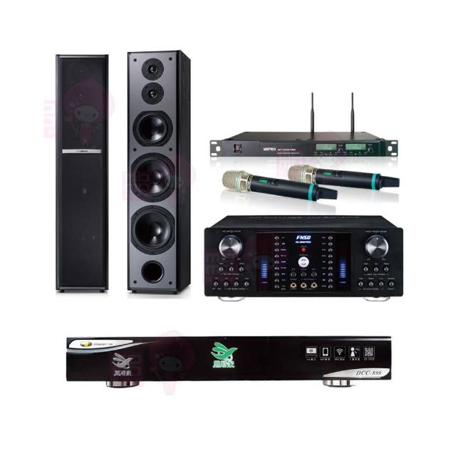 【點將家】DCC-899+FNSD AK-8800 PRO+ACT-8299PRO++TDF M6(點歌機4TB+擴大機+無線麥克風+喇叭)