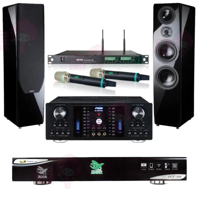 【點將家】DCC-899+FNSD AK-8800 PRO+ACT-8299PRO++KTF P-889(點歌機4TB+擴大機+無線麥克風+喇叭)