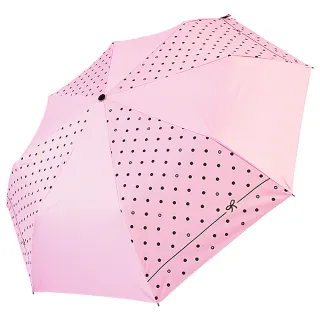 【雙龍牌】點點黑膠自動開收傘防曬輕量自動傘(抗UV防風晴雨傘折傘B6061C)