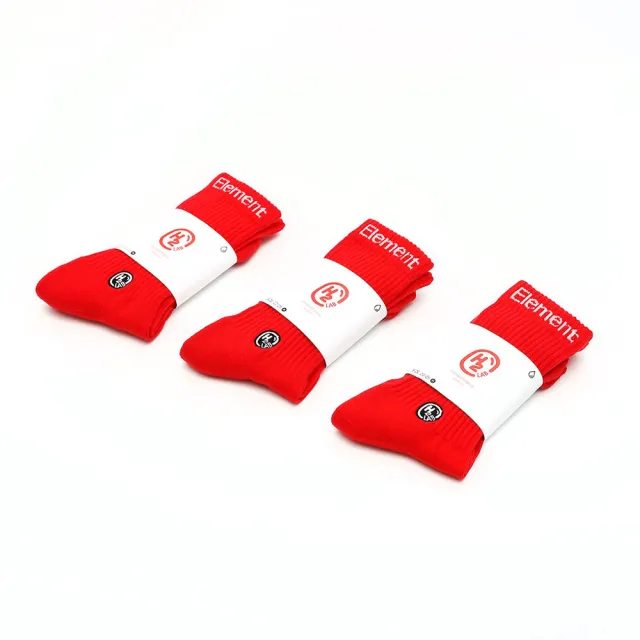 【HOWDE LAB】Crew Socks Element 元素紅 紅色 紅白 銀離子 抗菌纖維 除臭襪 高筒襪 類SUP 男女款