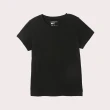 【Hang Ten】女裝-BCI純棉經典腳丫圓領短袖T恤(黑)