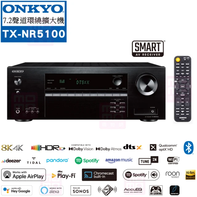 【ONKYO】TX-NR5100(7.2聲道環繞擴大機 釪環公司貨保固2年)