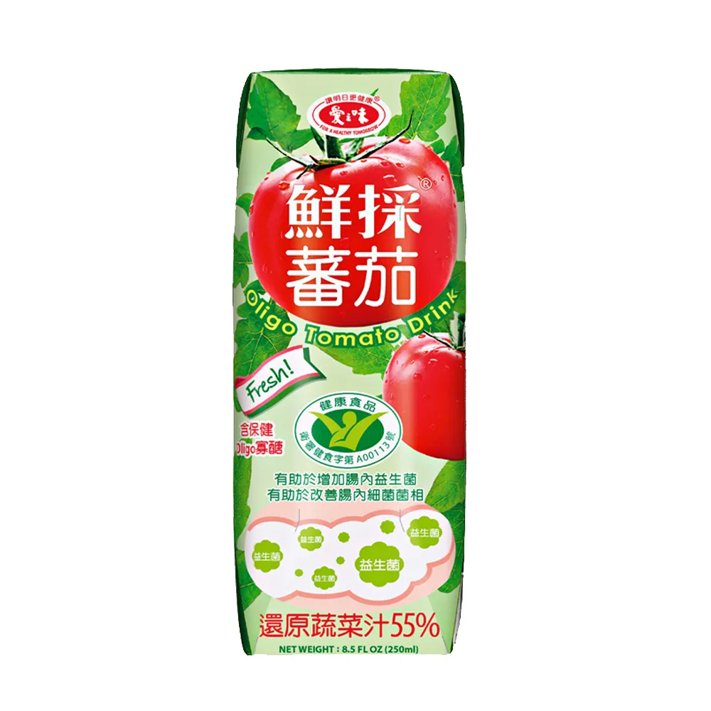 【愛之味】鮮採蕃茄汁Oligo保健 利樂包250ml24入/箱