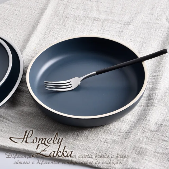 【Homely Zakka】莫蘭迪啞光磨砂陶瓷餐盤碗餐具_小圓深盤_4色任選(湯盤 餐具 餐盤 盤子 器皿)