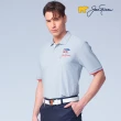 【Jack Nicklaus 金熊】GOLF男款美國熊LOGO吸濕排汗高爾夫球衫/POLO衫(灰色)