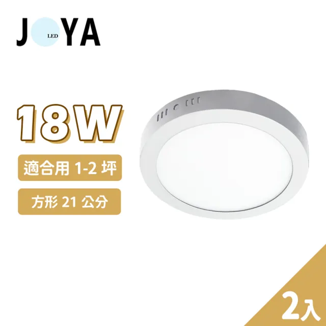 【JOYA LED】2入 18W 圓形 北歐幾何吸頂燈 LED吸頂燈(適用浴室、走廊、儲藏間)