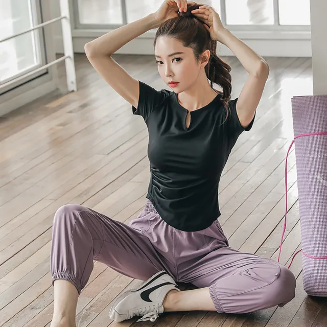 【BODYAIR】任2入 小V領Q彈性感上衣(瑜珈.慢跑.運動.健身.透氣.舞蹈.運動服)
