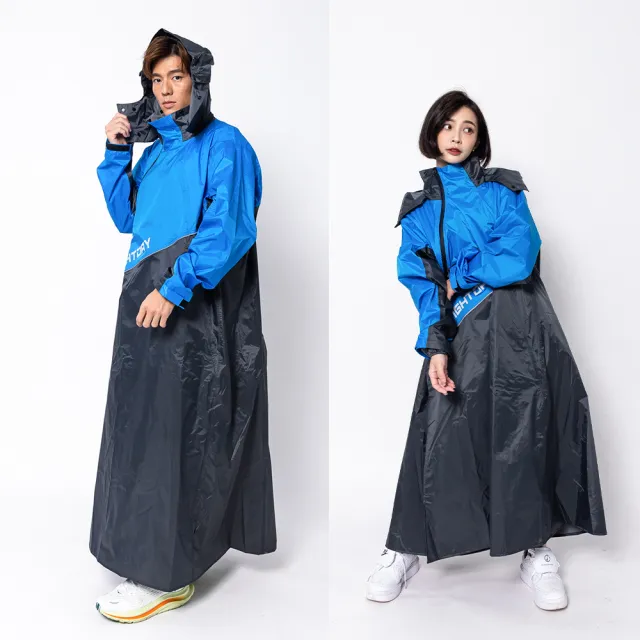 OutPerform】EVO終結者斜開雙拉鍊專利連身式雨衣(斜開雙拉鍊防水大進化