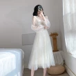 【BBHONEY】法式夢幻小禮服 新娘網紗洋裝 仙女網紗連衣裙(網美必備款)