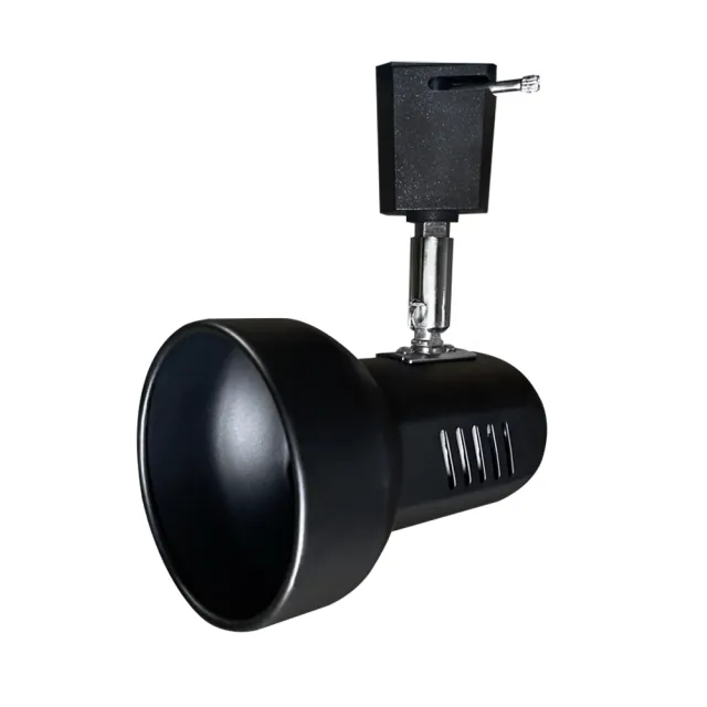 【JOYA LED】E27 燈泡專用 黑色外殼 復古喇叭軌道燈 燈具(角度隨新 燈泡自由搭配)