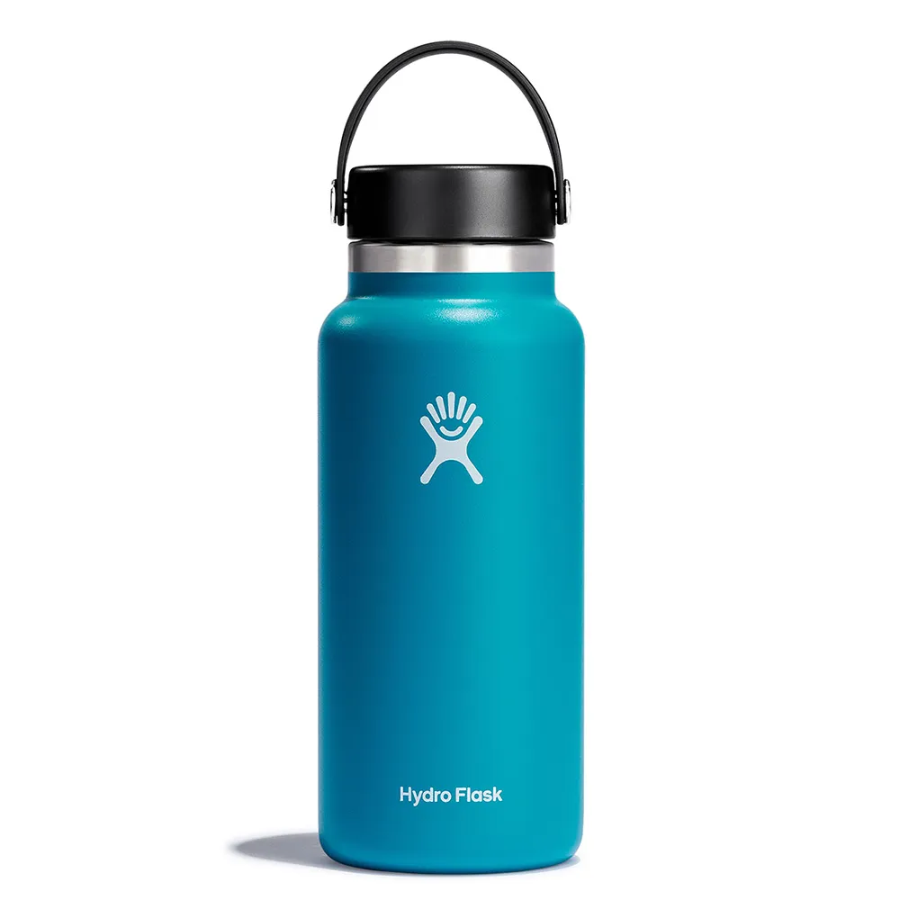 【Hydro Flask】32oz/946ml 寬口提環保溫杯(湖水藍)(保溫瓶)
