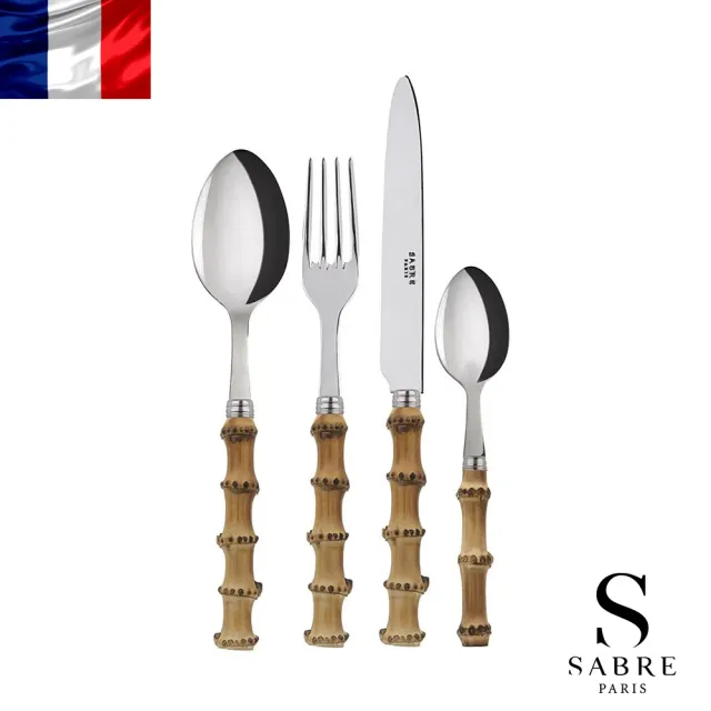 【Sabre Paris】Panda竹系列-不鏽鋼餐具4件組