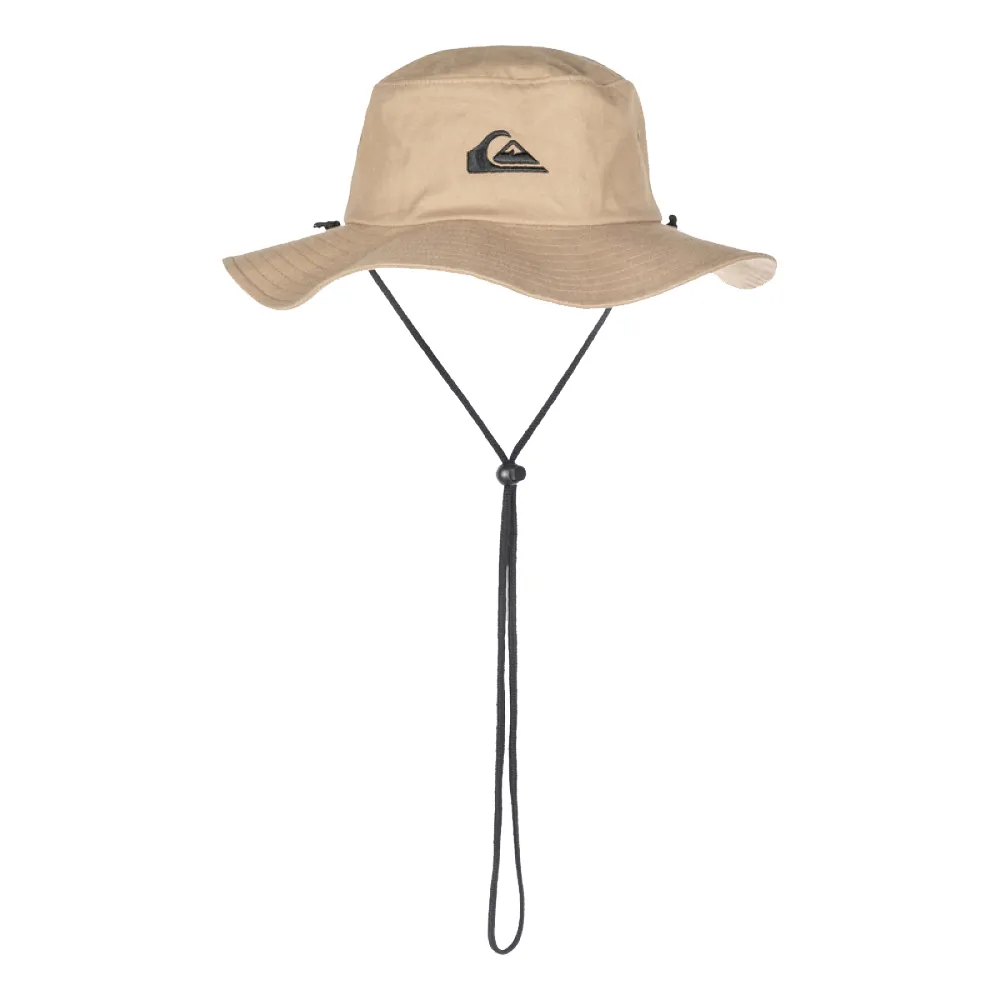 【QUIKSILVER】男款 配件 戶外運動帽 漁夫帽  休閒帽 衝浪帽 BUSHMASTER(卡其)